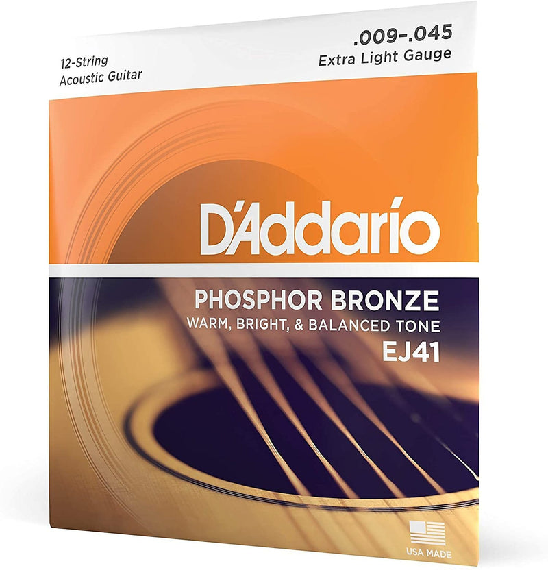 D'Addario EJ41 Phosphor Bronze Extra Light 12-String Acoustic Strings
