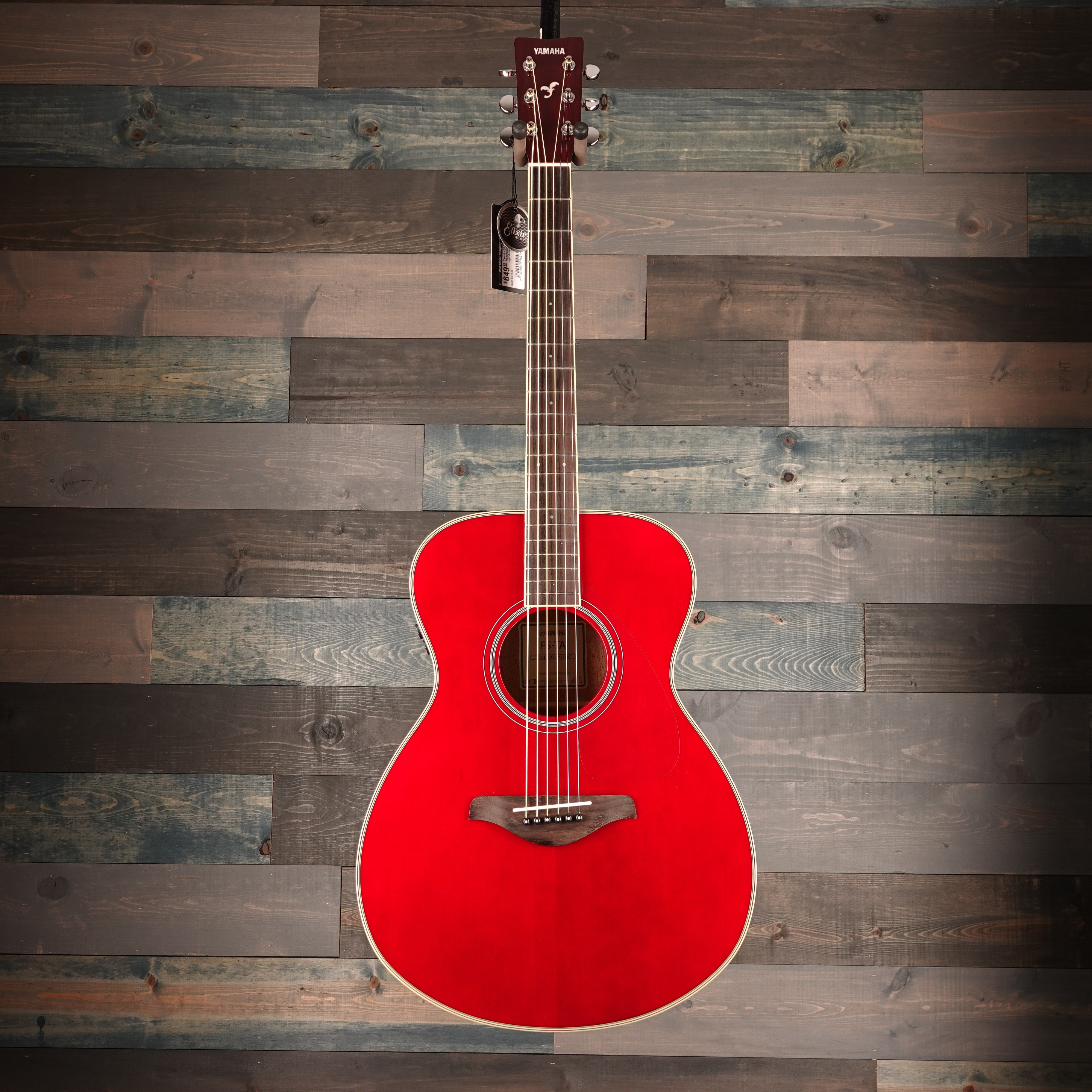 Yamaha FS Ruby Red TransAcousticDreadnought Guitar