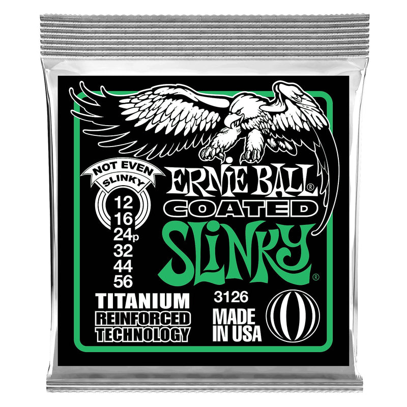 Ernie Ball 3126 Not Even Slinky Coated Titanium Electric Guitar Strings 12-56