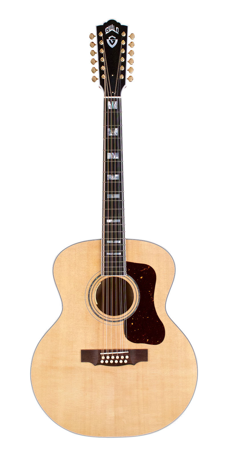Guild F-512E Maple Jumbo 12 String Acoustic Guitar - Blonde Nitro