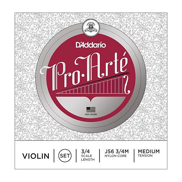 D'Addario Pro-Arte Violin String Set, 3/4 Scale, Medium Tension