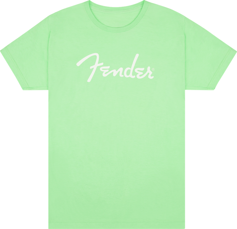 Fender Spaghetti Logo T-Shirt, Surf Green, Large