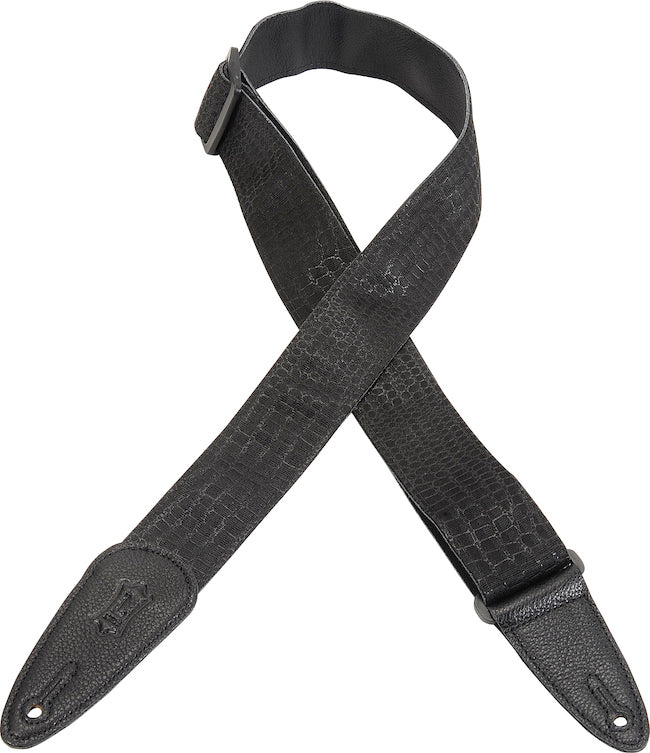 Levy's 2" Jacquard Guitar Strap - Black Printed Design