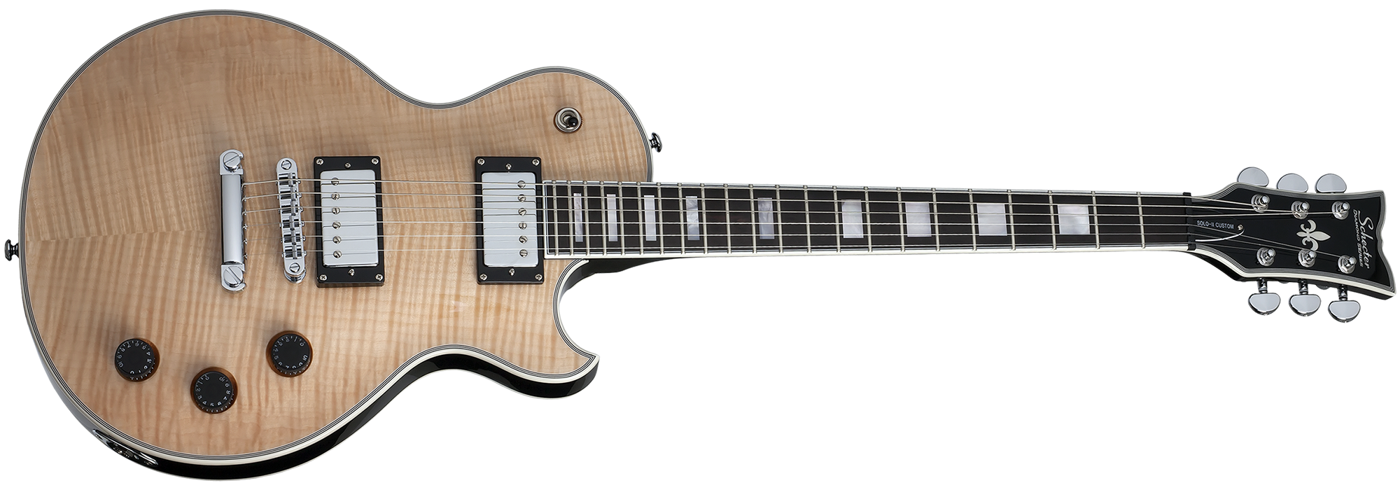 Schecter 655 Solo II Custom Gloss Electric Guitar - Natural