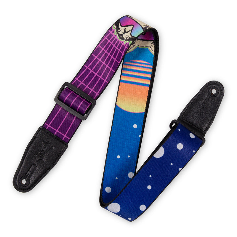 Levy's Polyester Guitar Strap - Cyber Cat