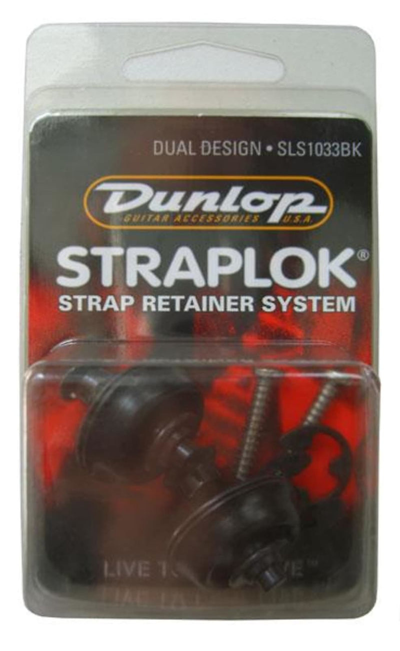 Dunlop SLS1033BK Straplok Dual Design Strap Retainer System, Black