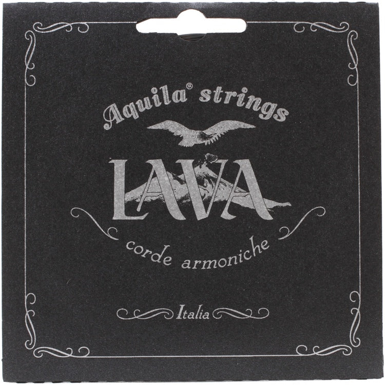 Aquila Low D Baritone Uke Set - Wound DG, Lava Nylgut BE