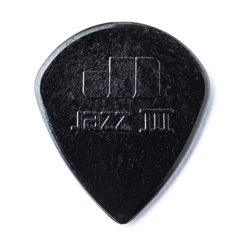Dunlop 47P3S Nylon Jazz III Black Stiffo Point Tip Guitar Picks 6-Pack