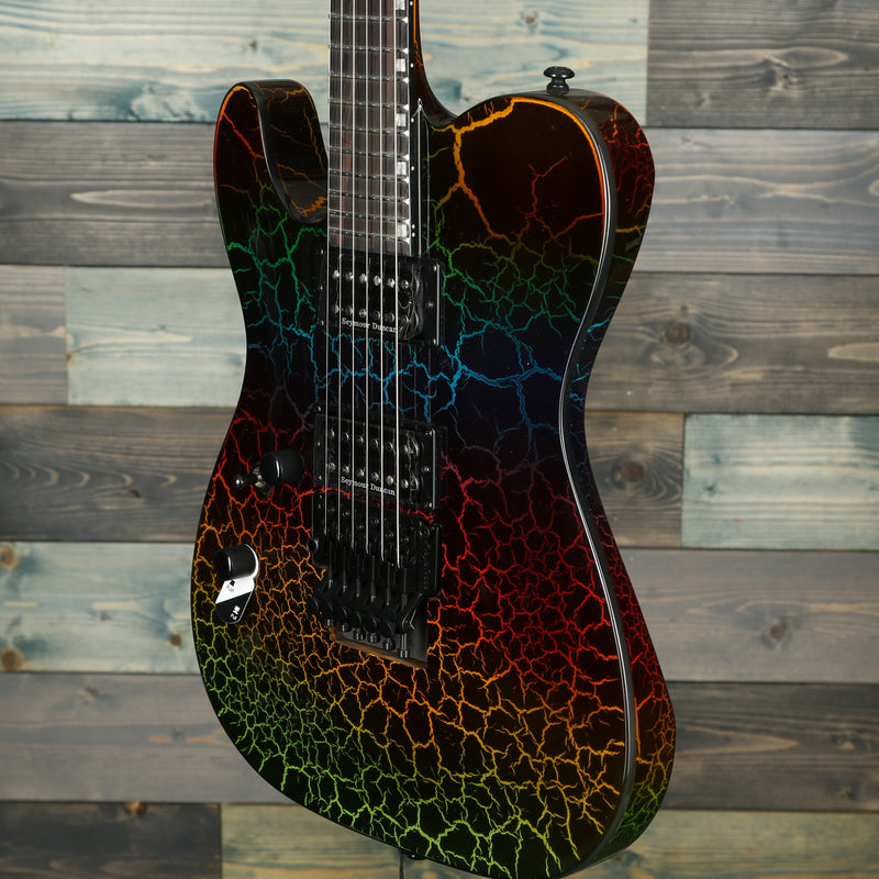 ESP LTD Eclipse '87 Electric Guitar  Lefty - Rainbow Crackle