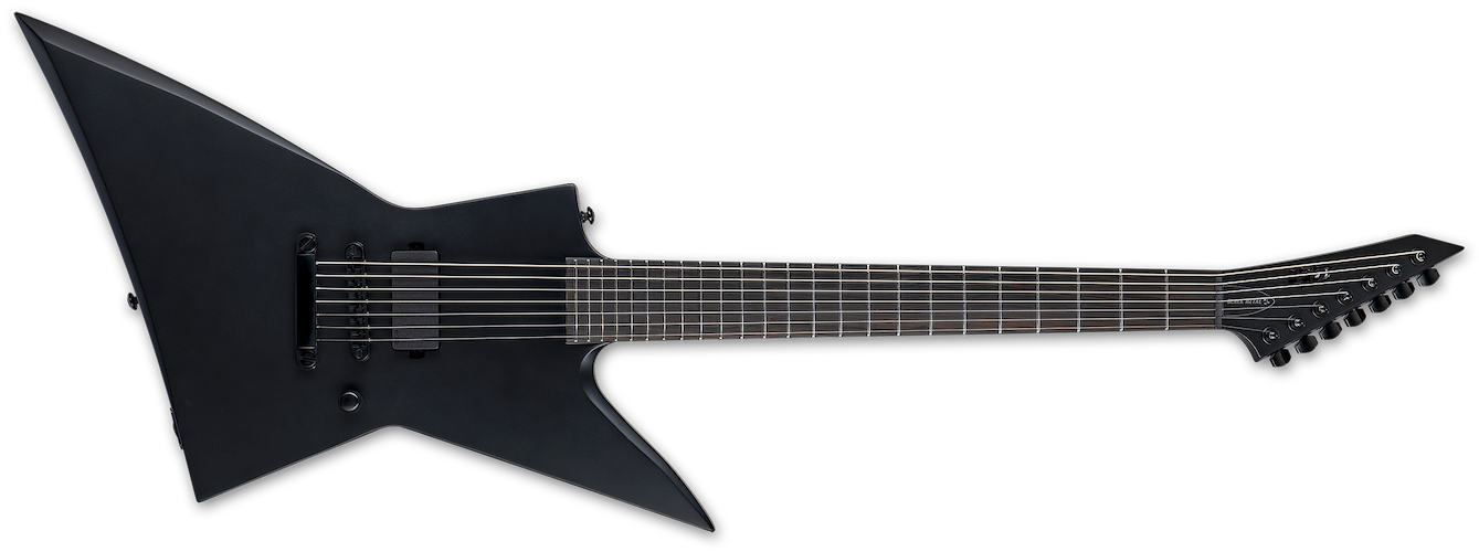 ESP LTD EX-7 Baritone Black Metal Electric - Black Satin