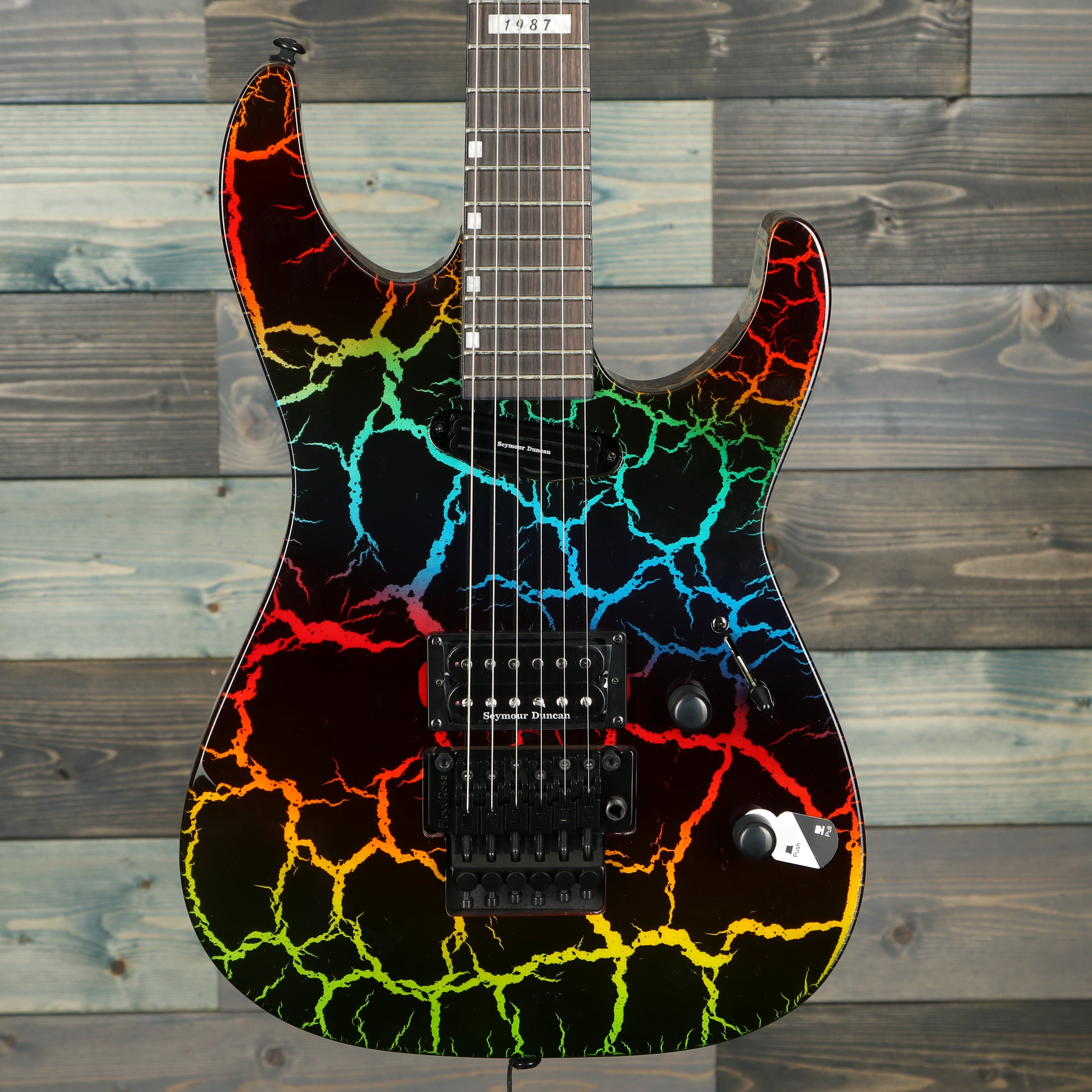 ESP LTD Mirage Deluxe '87 Electric Guitar - Rainbow Crackle