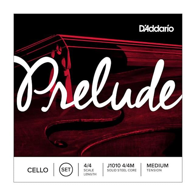 D'Addario Prelude Cello String Set, 4/4 Scale, Medium Tension