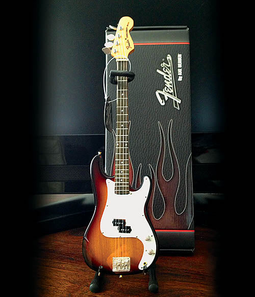 Axe Heaven Fender Precision Bass - Sunburst Miniature Guitar Replica Collectible