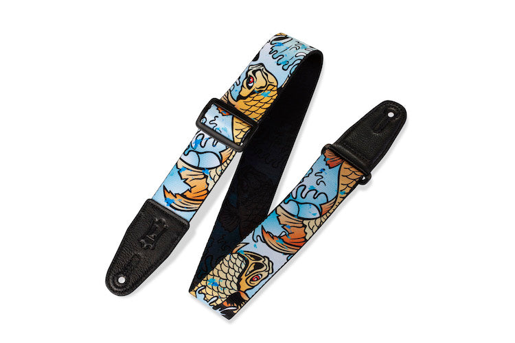 Levy's MPD2-009 Print Polyester Guitar Strap - Fish
