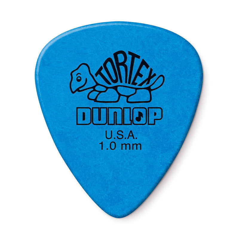 Dunlop 418P1.0 Tortex Standard 1.0mm Blue Guitar Picks 12-Pack