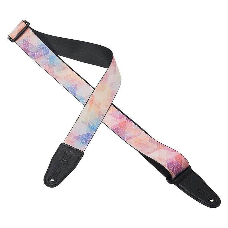 Levy's MDL8-012 2in Polyester Guitar Strap - Rainbow Pastel Geometric