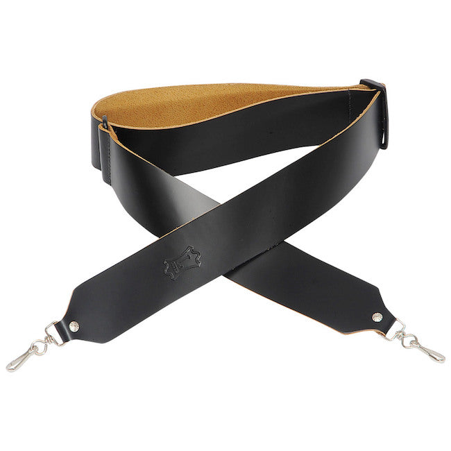Levy's 2" Wide Genuine Leather Banjo Strap - Black