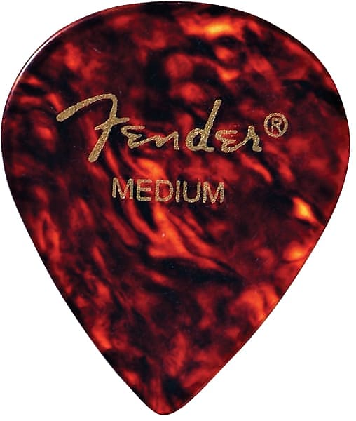 Fender 551 Shape Celluloid Picks, Shell, Thin (12)