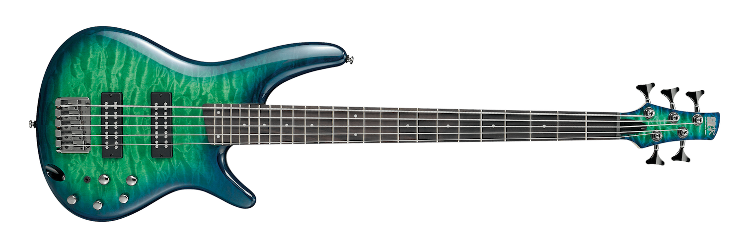 Ibanez SR405EQM SR Standard 5-String Electric Bass - Surreal Blue Burst Gloss