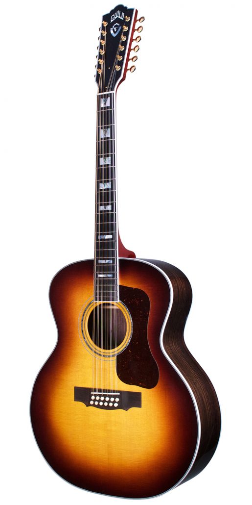 Guild F-512E Acoustic Guitar w/Case - Antique Burst
