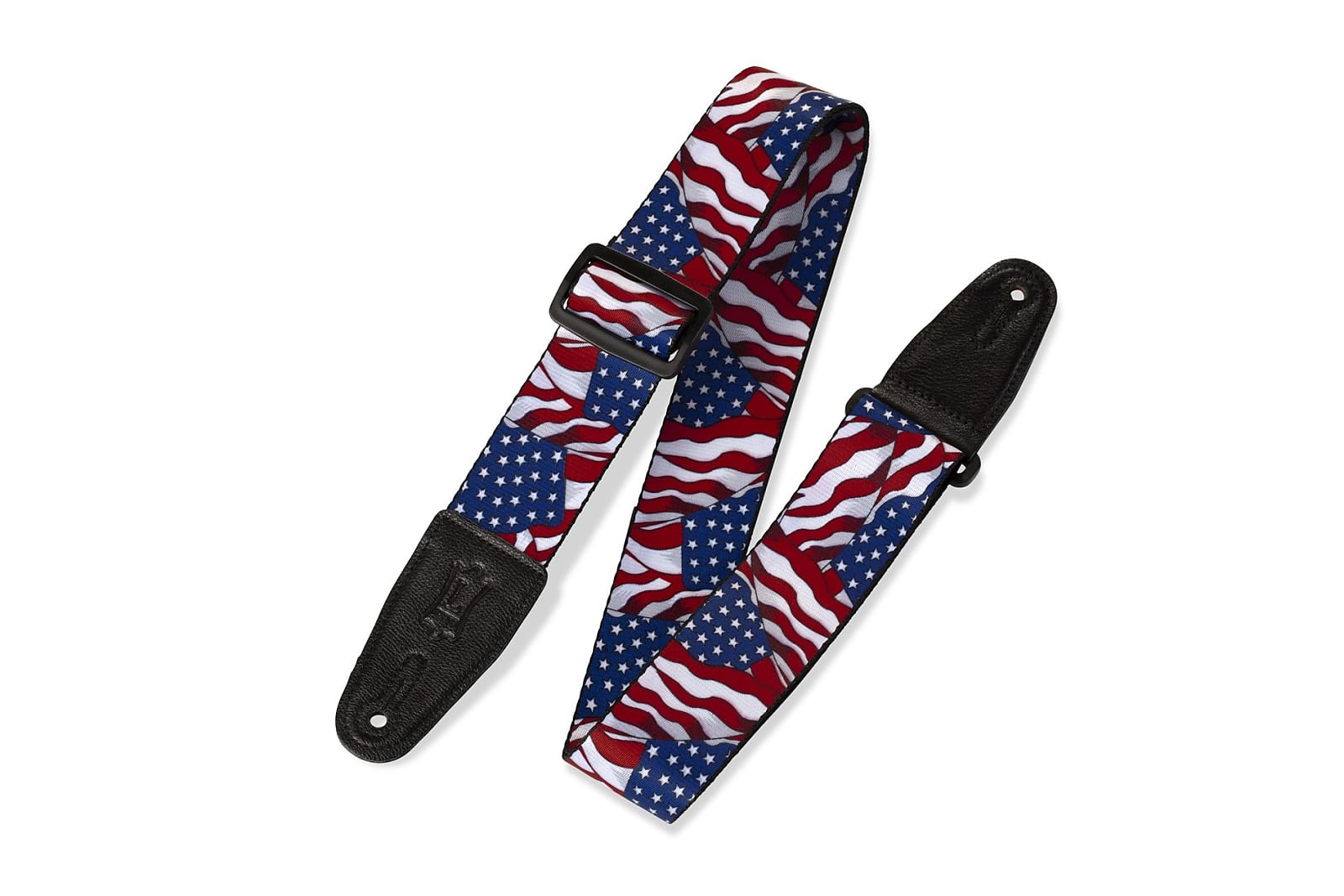 Levy's MP-09 2in Polyester Guitar Strap - American Flags