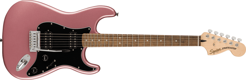 Fender Squier Affinity Series Stratocaster HH Black Pickguard, Burgundy Mist