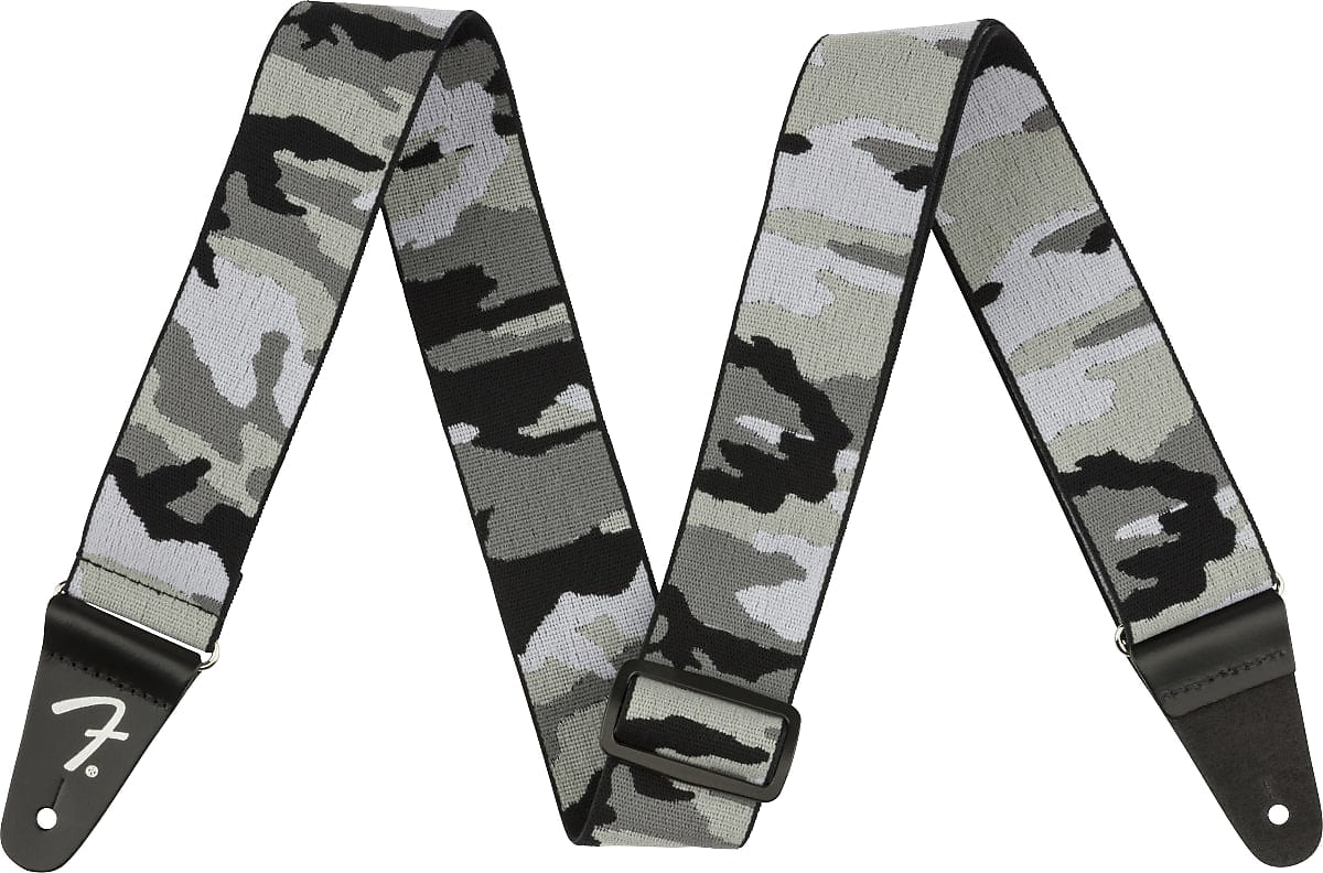 Fender WeighLess 2" Gray Camo Strap