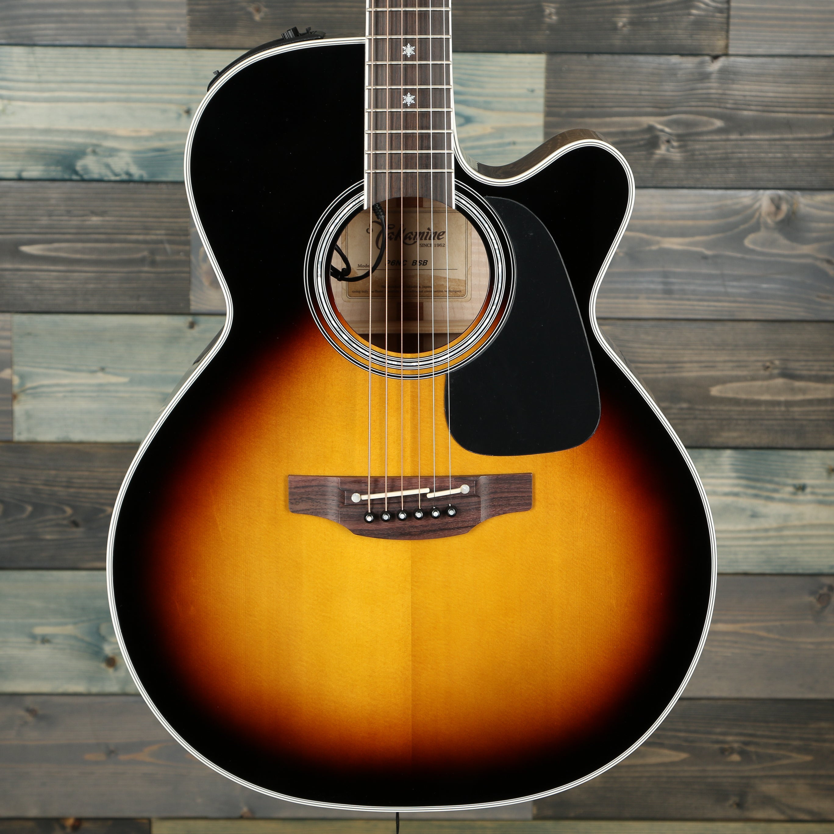 Takamine P6NC Cutaway Acoustic Guitar - Brown Sunburst