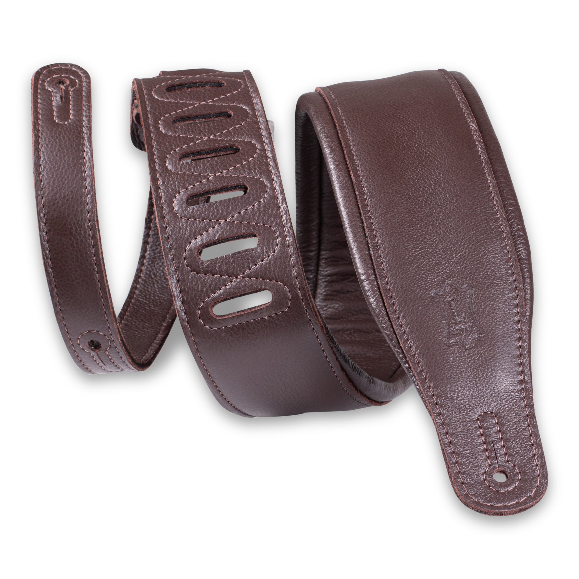 Levy's 3" Dark Brown Garment Leather Guitar Strap