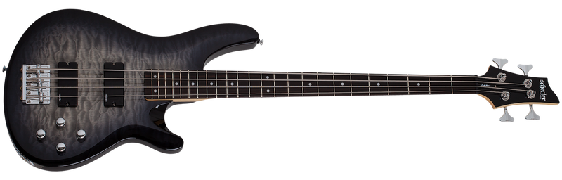 Schecter 590 C-4 Plus Bass Guitar - Charcoal Burst