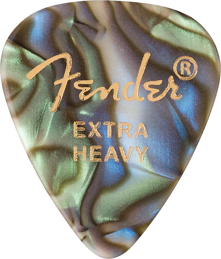 Fender 351 Shape Premium Picks, Extra Heavy, Abalone, 12 Count