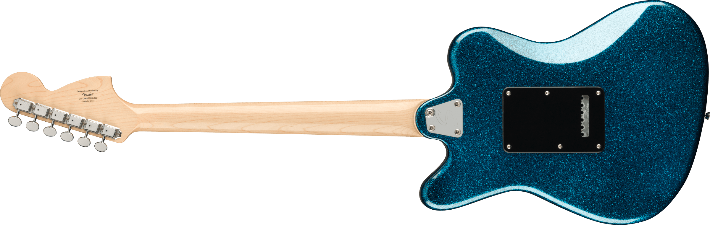 Fender Squier Paranormal Super-Sonic Laurel Fingerboard, Pearloid Pickguard, Blue Sparkle