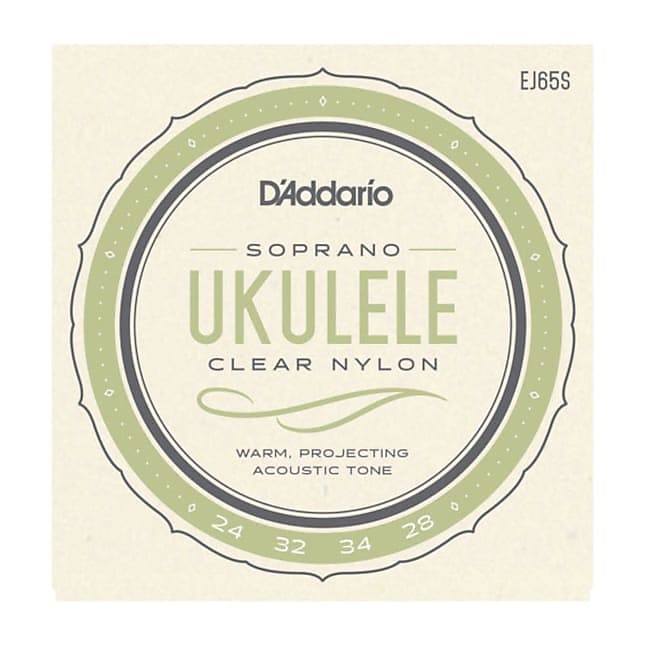 D'Addario EJ65S Pro-Arté Custom Extruded Nylon Ukulele Strings, Soprano