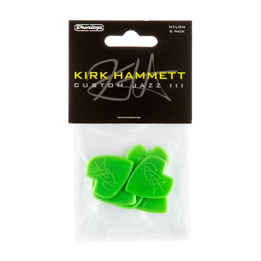 Dunlop Kirk Hammett Jazz III Pick, 6 Pack