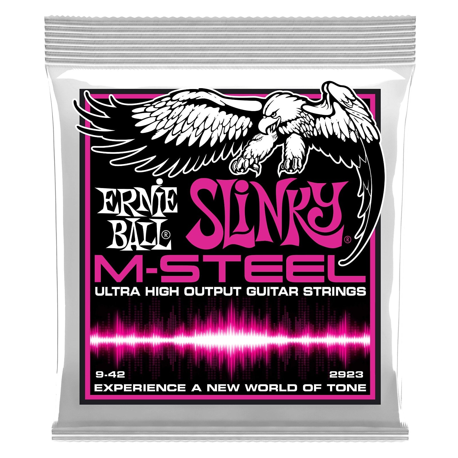 Ernie Ball 2923 Super Slinky M-Steel Electric Guitar Strings, 9-42 Gauge