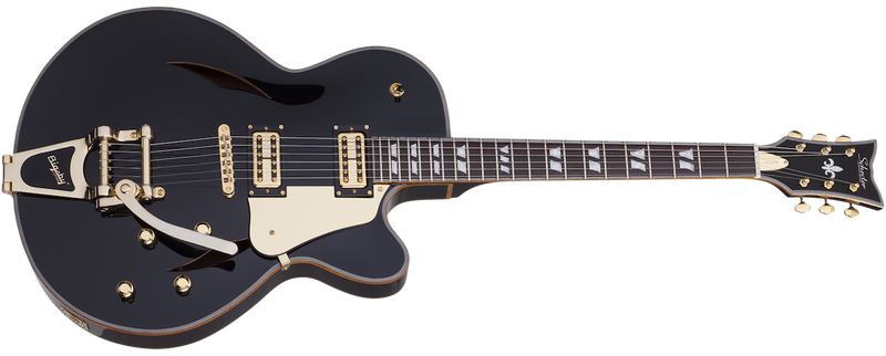 Schecter 296 Coupe Hollowbody Electric Guitar - Black