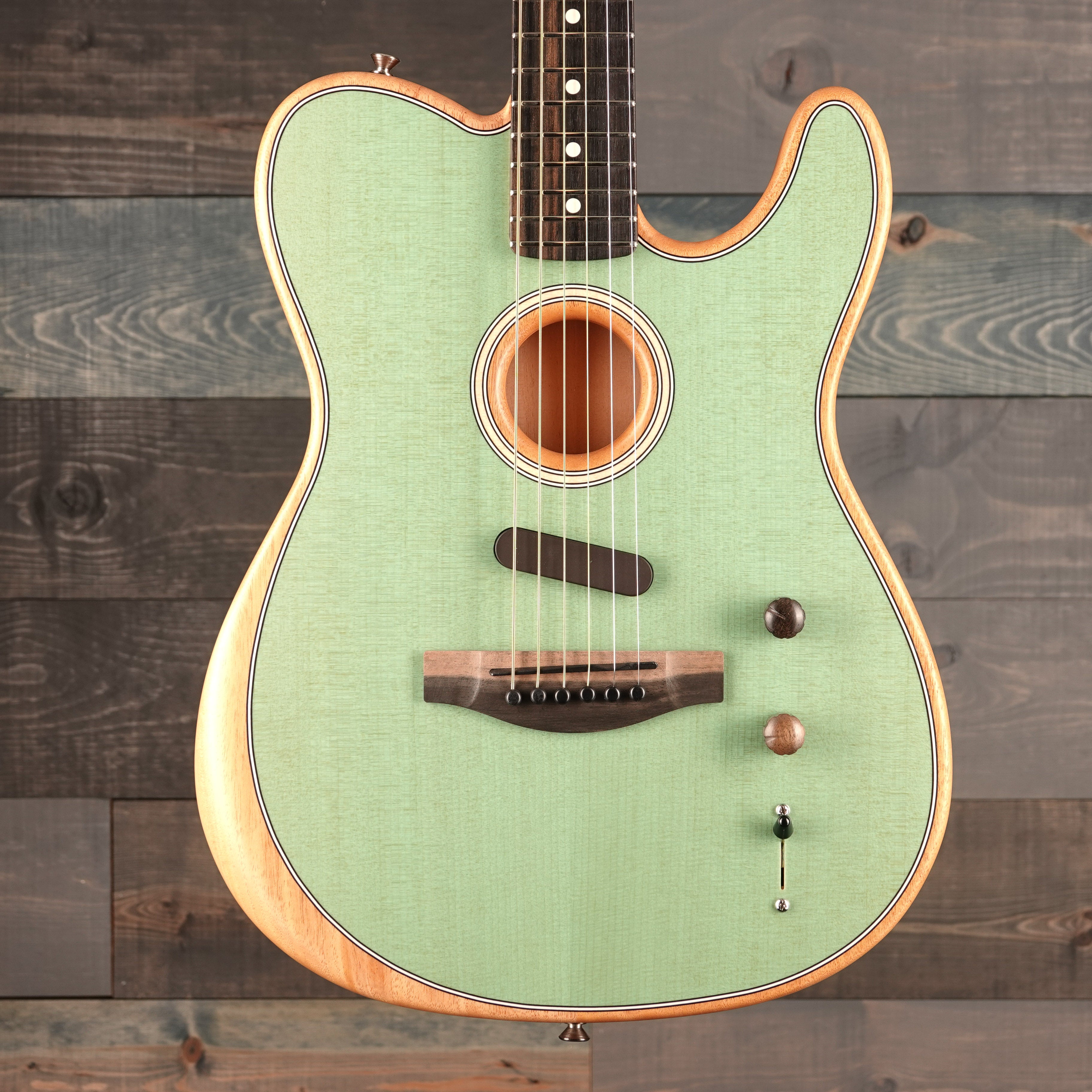 Fender American Acoustasonic™ Telecaster®, Ebony Fingerboard, Surf Green