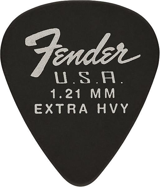 Fender 351 Dura-Tone 1.21 12-Pack, Black Guitar Picks