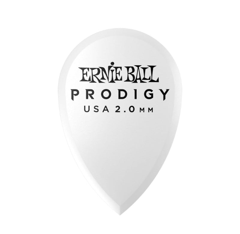 Ernie Ball 9336 2.0mm White Teardrop Prodigy Picks 6-pack