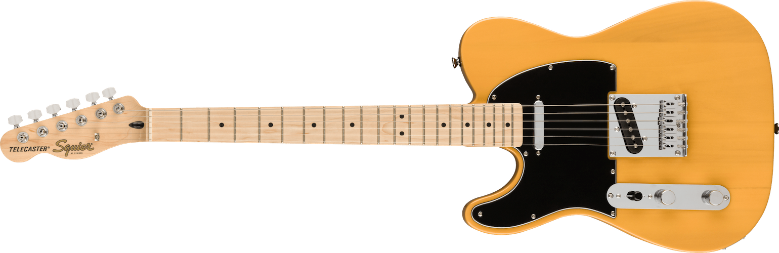Fender Squier Affinity Telecaster Lefty, Black Pickguard, Butterscotch Blonde