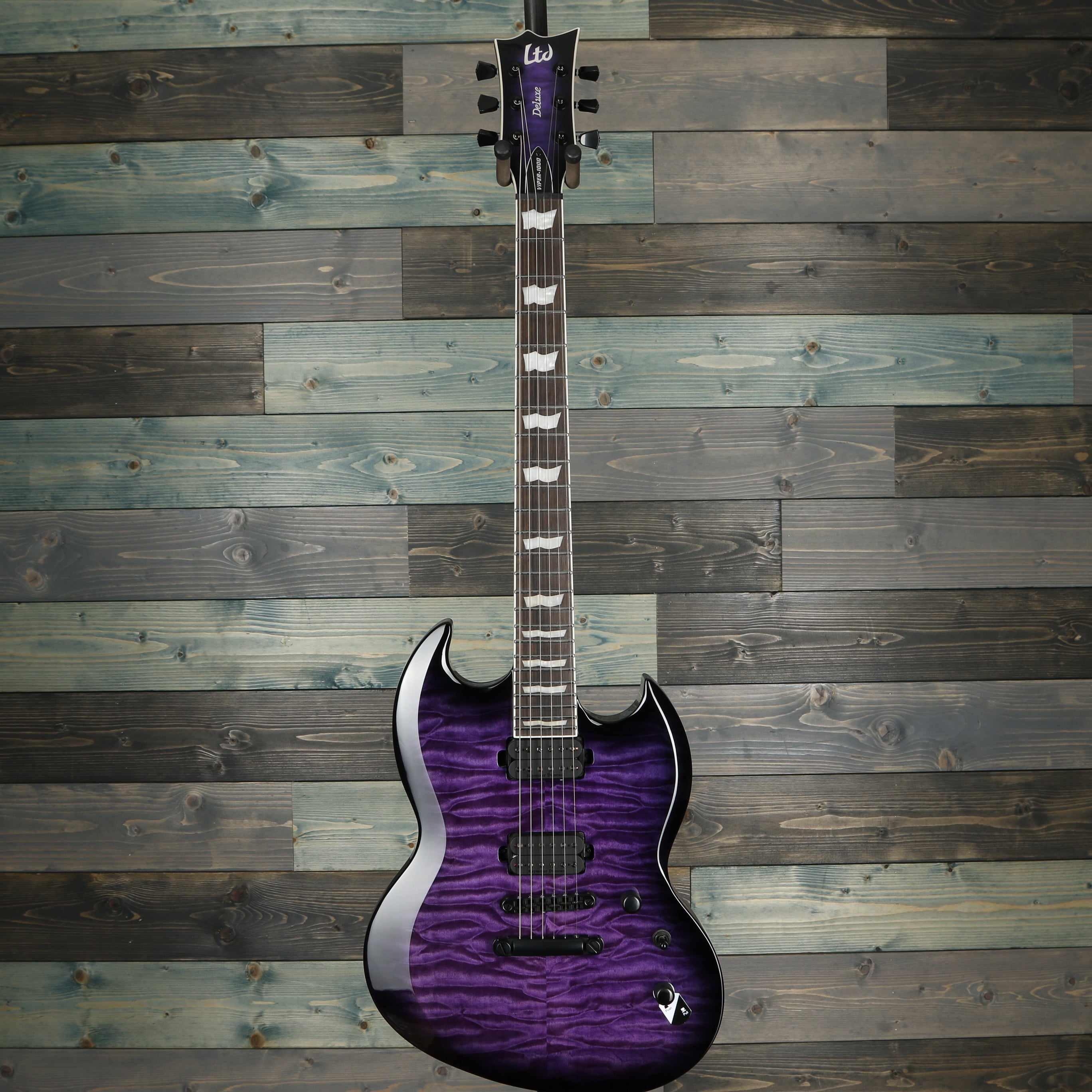 ESP LTD Viper-1000 Quilted Maple Electric - See Thru Purple Sunburst