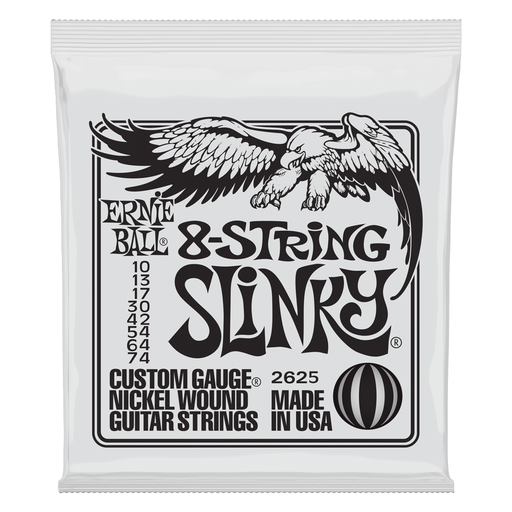 Ernie Ball 2625 Slinky 8-String Nickel Wound Electric Guitar Strings