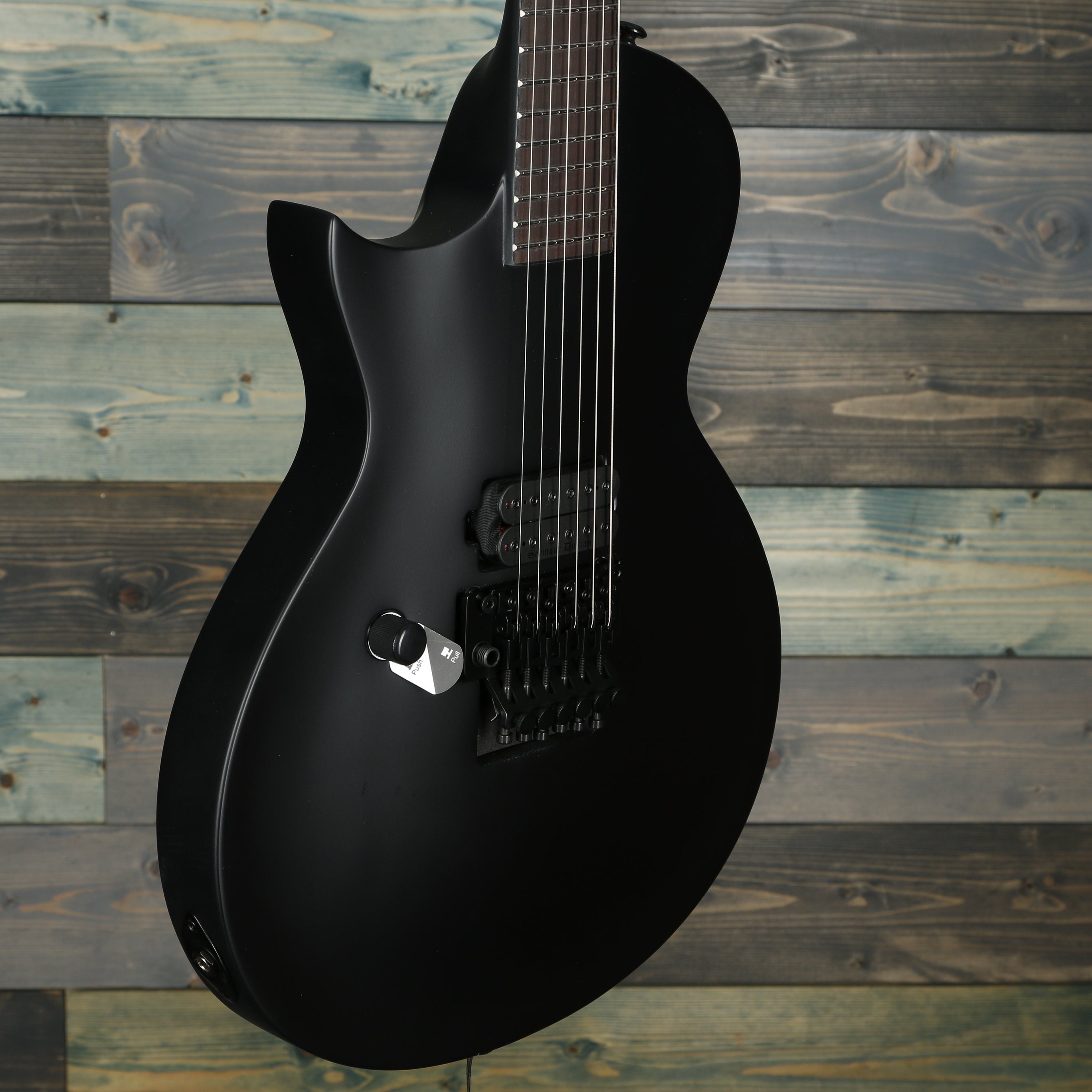 ESP LTD EC-FR Black Metal Series Lefty Electric Guitar - Black Satin