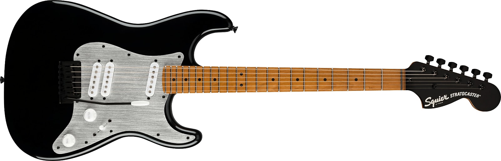 Fender Squier Contemporary Stratocaster Special Silver Anodized Pickguard, Black
