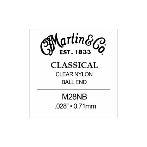 Martin M28NB Classical Clear Nylon Ball End .28" String
