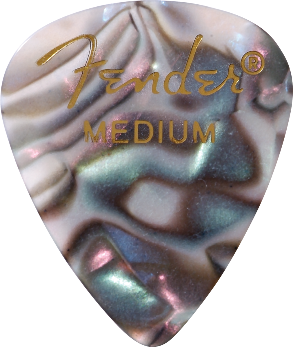 Fender Premium Celluloid 351 Shape Picks Medium Abalone 12 Count