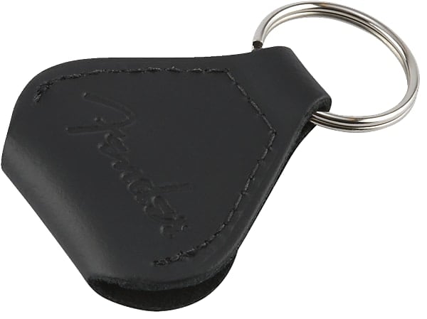 Fender Leather Pick Holder Keychain, Black