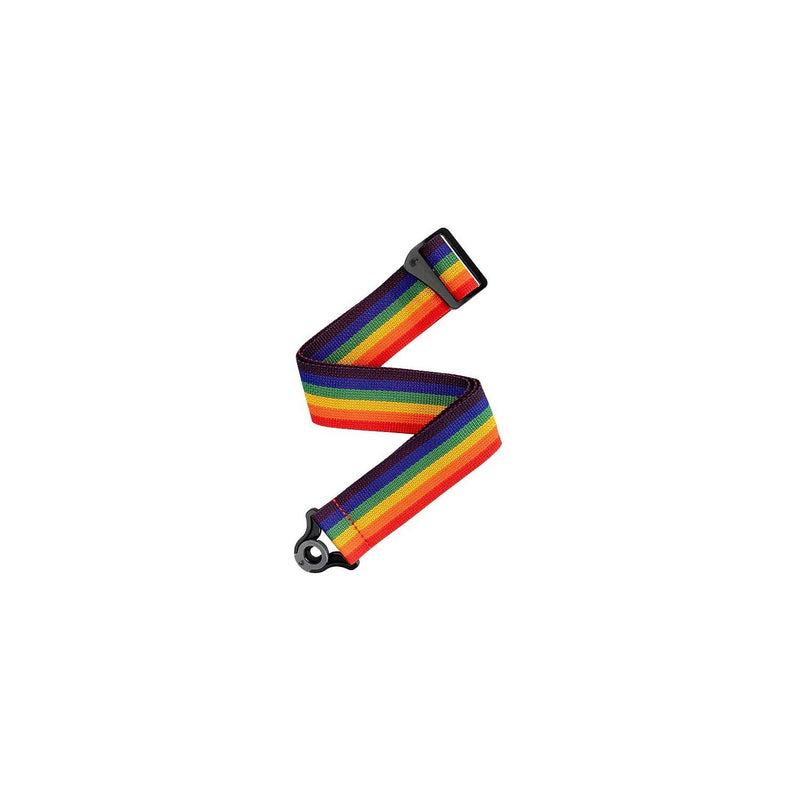 D'Addario PWSAL411 Auto Lock Polypro Guitar Strap - Rainbow