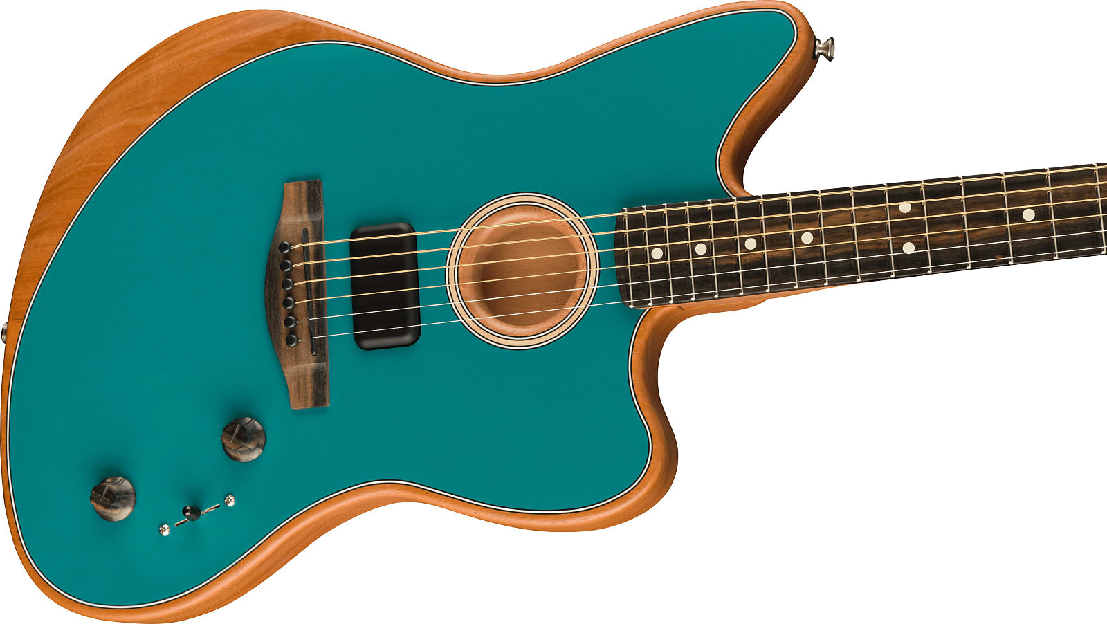 Fender American Acoustasonic Jazzmaster, Ocean Turquoise, Ebony Fingerboard