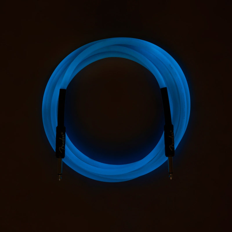 Fender Professional Glow in the Dark Cable, Blue, 18.6'